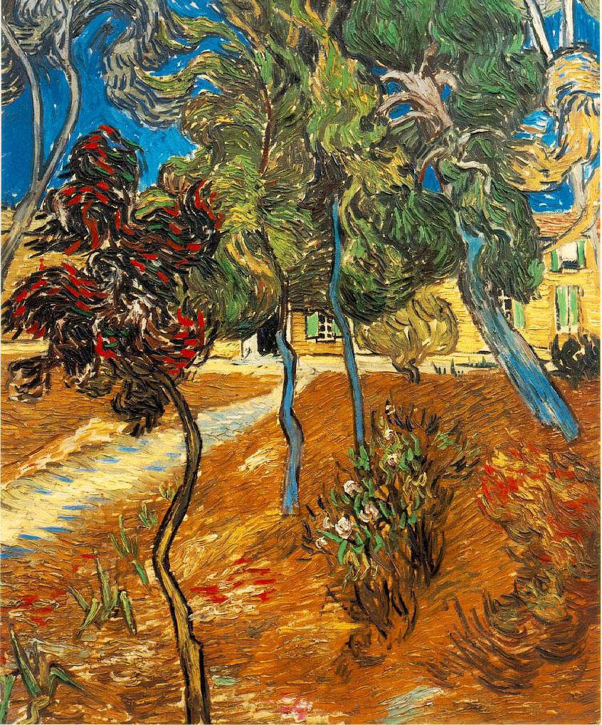 Arbres dans le parc de l'hospice St Paul - Van Gogh