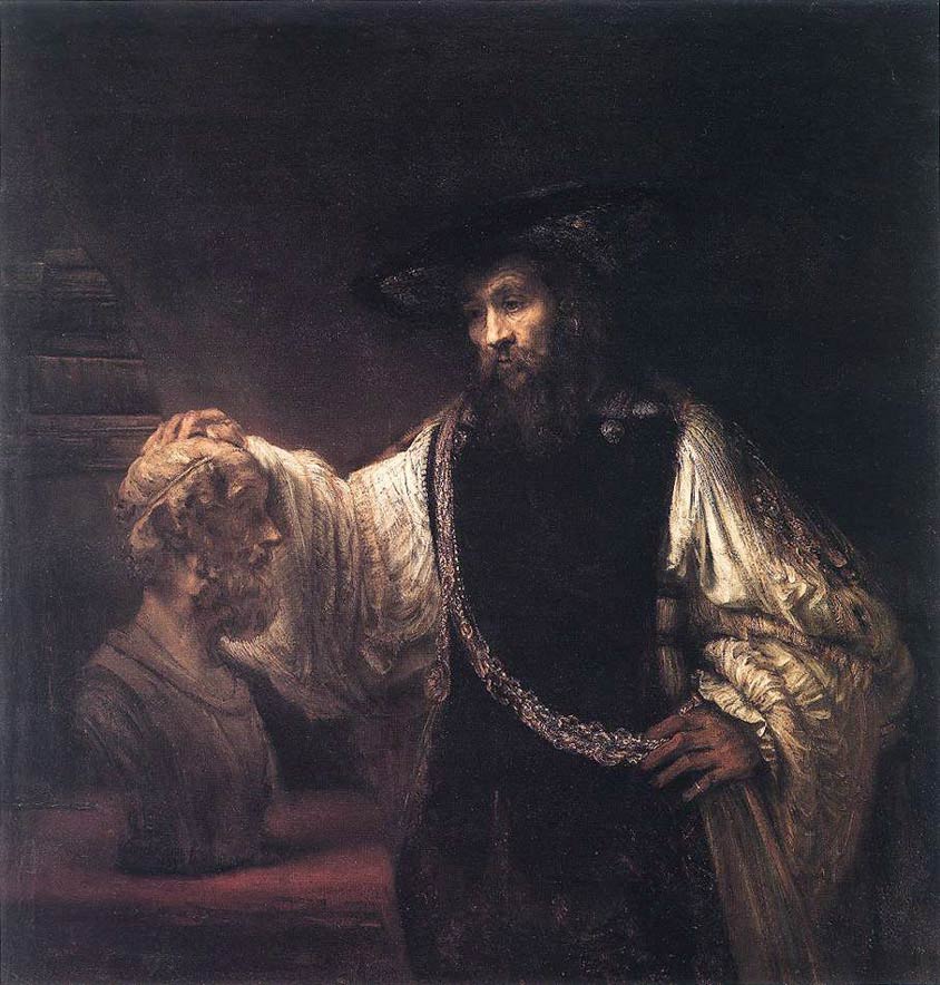 Aristote avec un buste d'Homère - Rembrandt