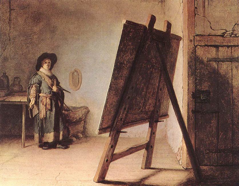 Autoportrait avec chevalet - Rembrandt