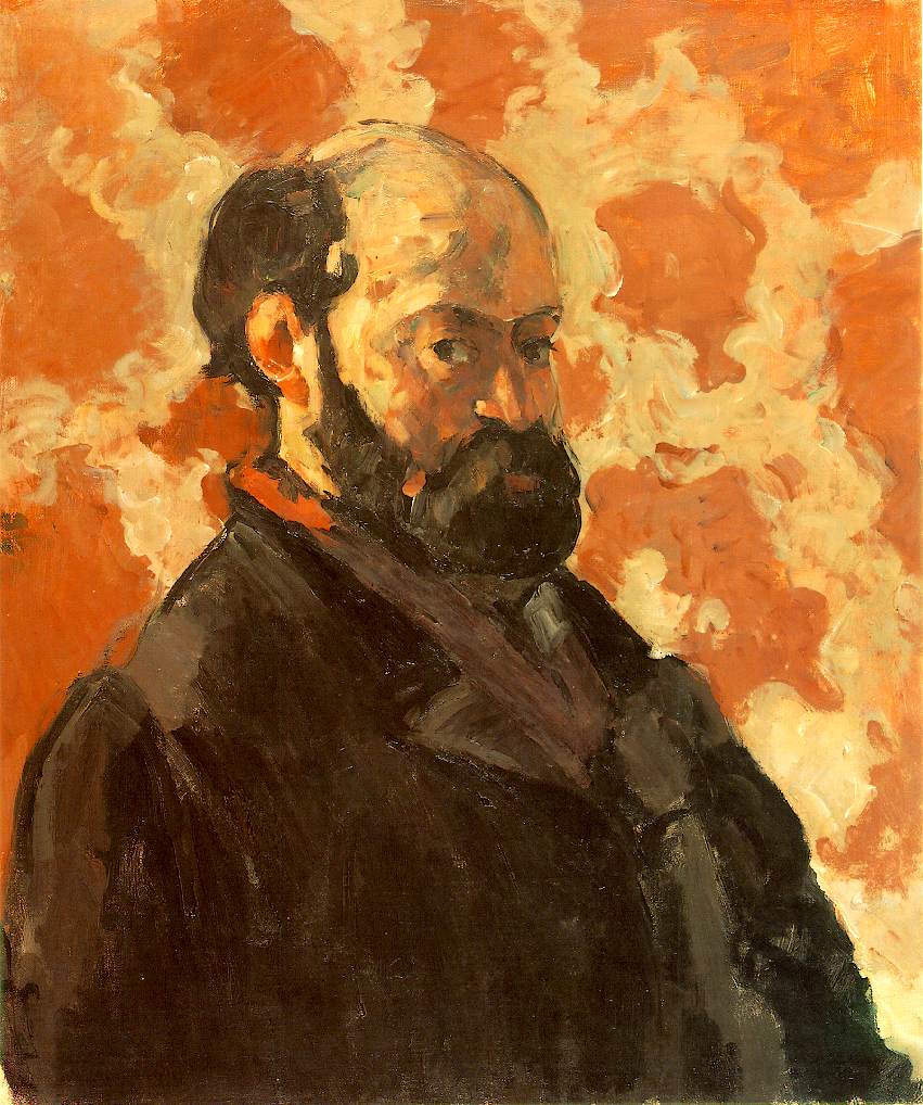 Autoportrait avec fond rose - Cézanne