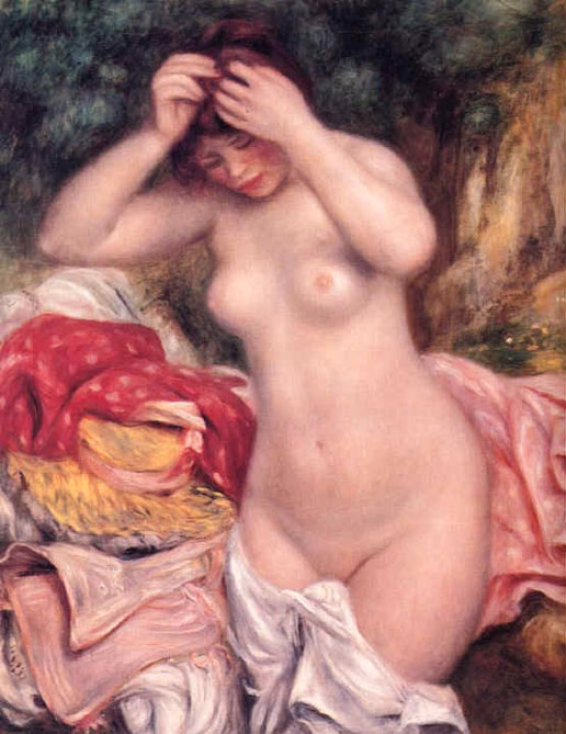 Baigneuse se coiffant - Renoir