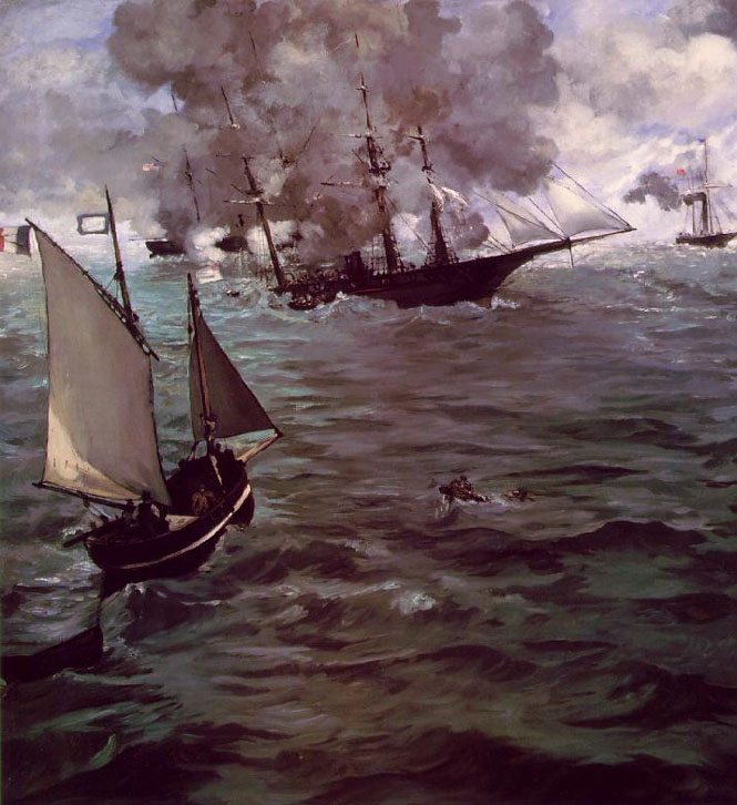 Bataille de Kearsarge et l'Alabama - Manet