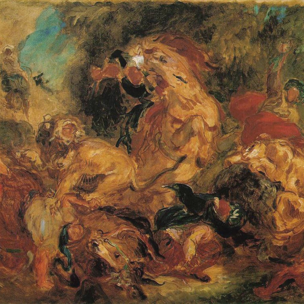 Chasse au lion - Delacroix