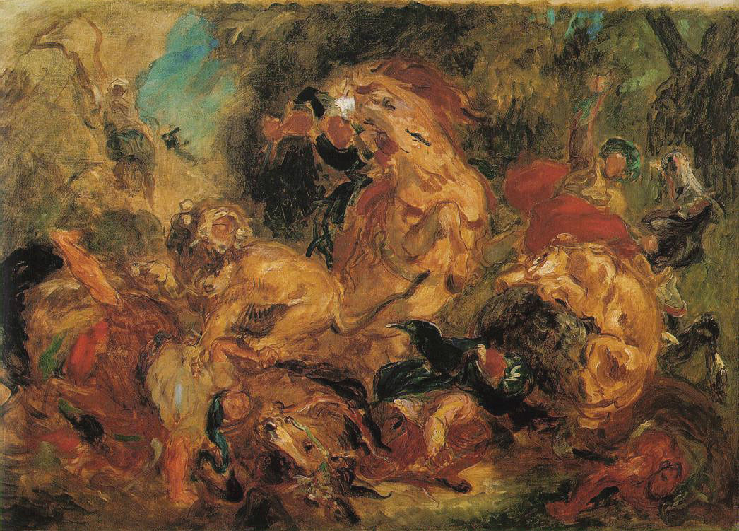 Chasse au lion - Delacroix