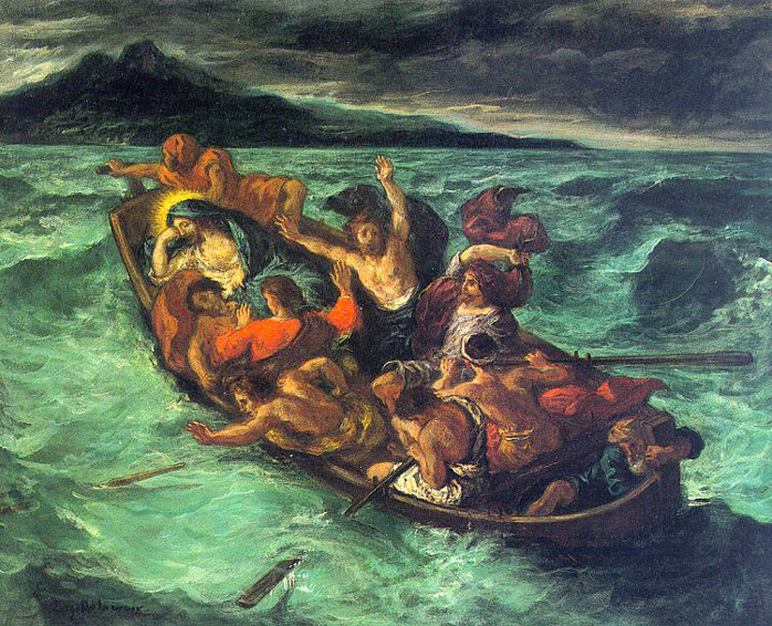 Christ sur le lac de Genesareth - Delacroix