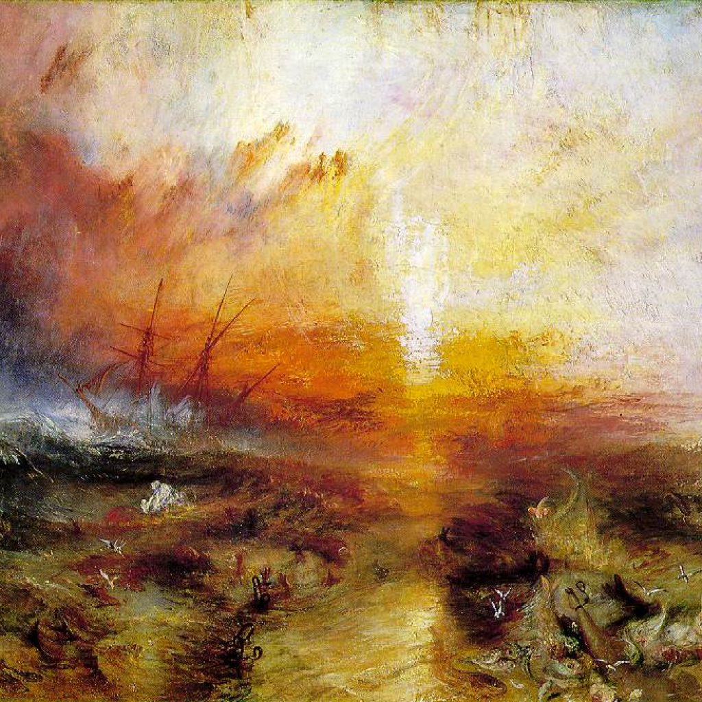 Esclaves jetant par-dessus-bord les morts et mourants - Turner