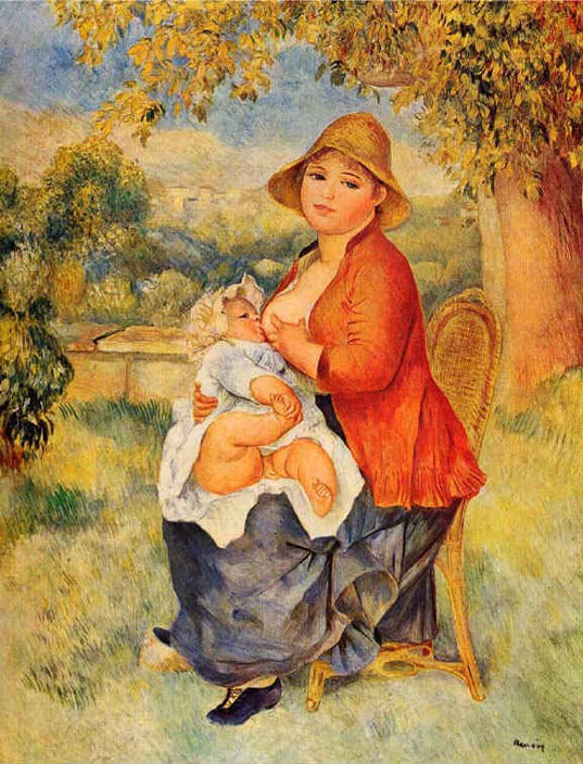 Femme allaitant son enfant - Renoir