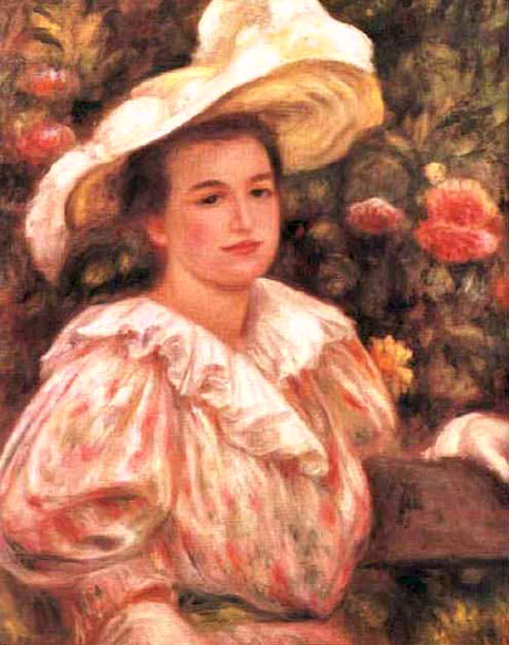 Femme au chapeau blanc - Renoir