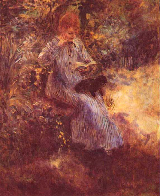 Femme au chien noir - Renoir