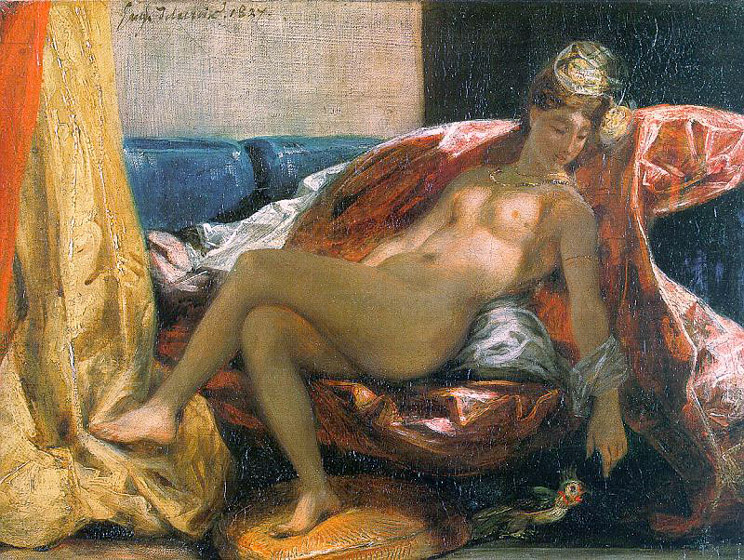 Femme avec un perroquet - Delacroix