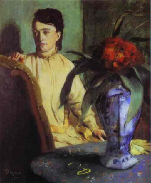 Femme avec un vase en porcelaine - Degas