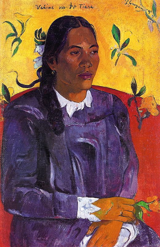 Femme avec une fleur - Gauguin