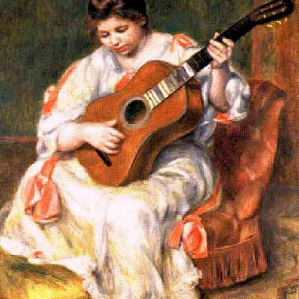 Femme jouant de la guitare - Renoir