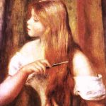 Jeune fille se coiffant les cheveux - Renoir