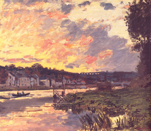 La Seine à Bourgival le soir - Monet