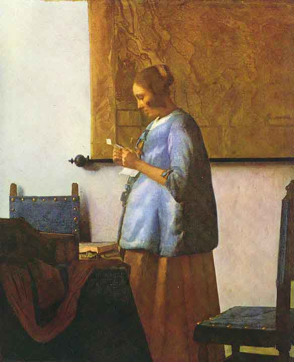 La femme en bleu lisant une lettre - Vermeer