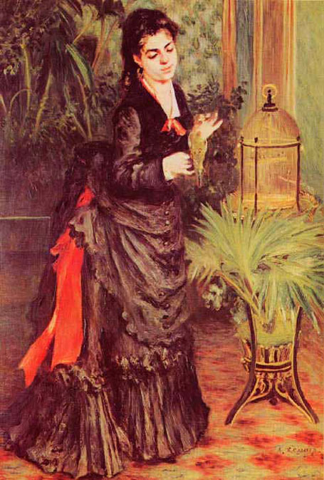La femme à la perruche - Renoir