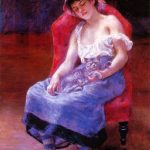 La jeune fille au chat - Renoir