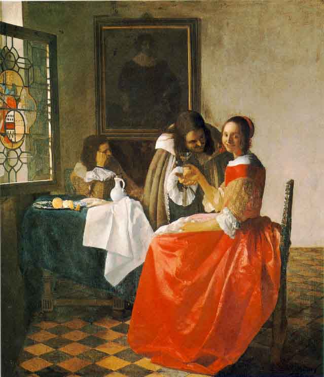 La jeune fille au verre de vin - Vermeer