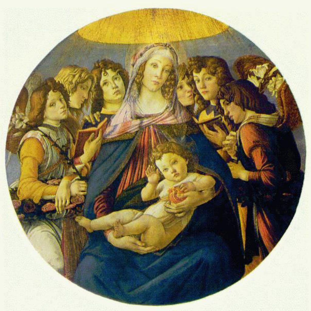 La madone de Pomegranate - Botticelli