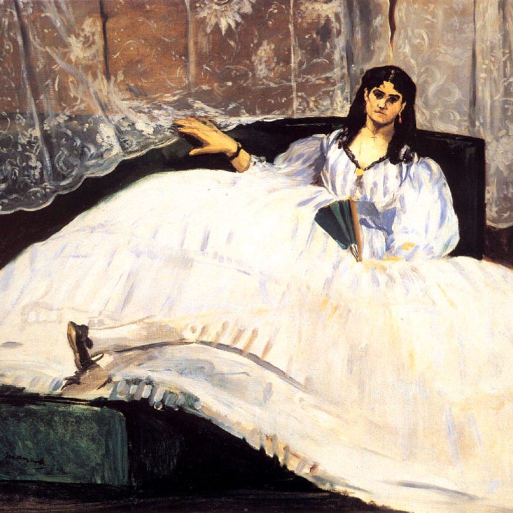 La maîtresse de Baudelaire allongée - Manet