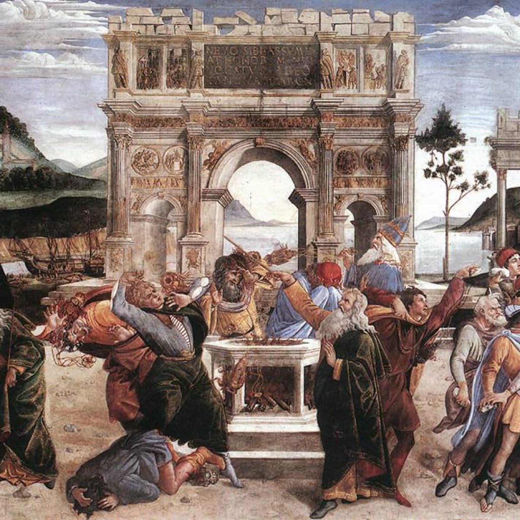 La punition de Korah - Botticelli