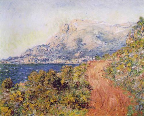 La route rouge près de Menton - Monet