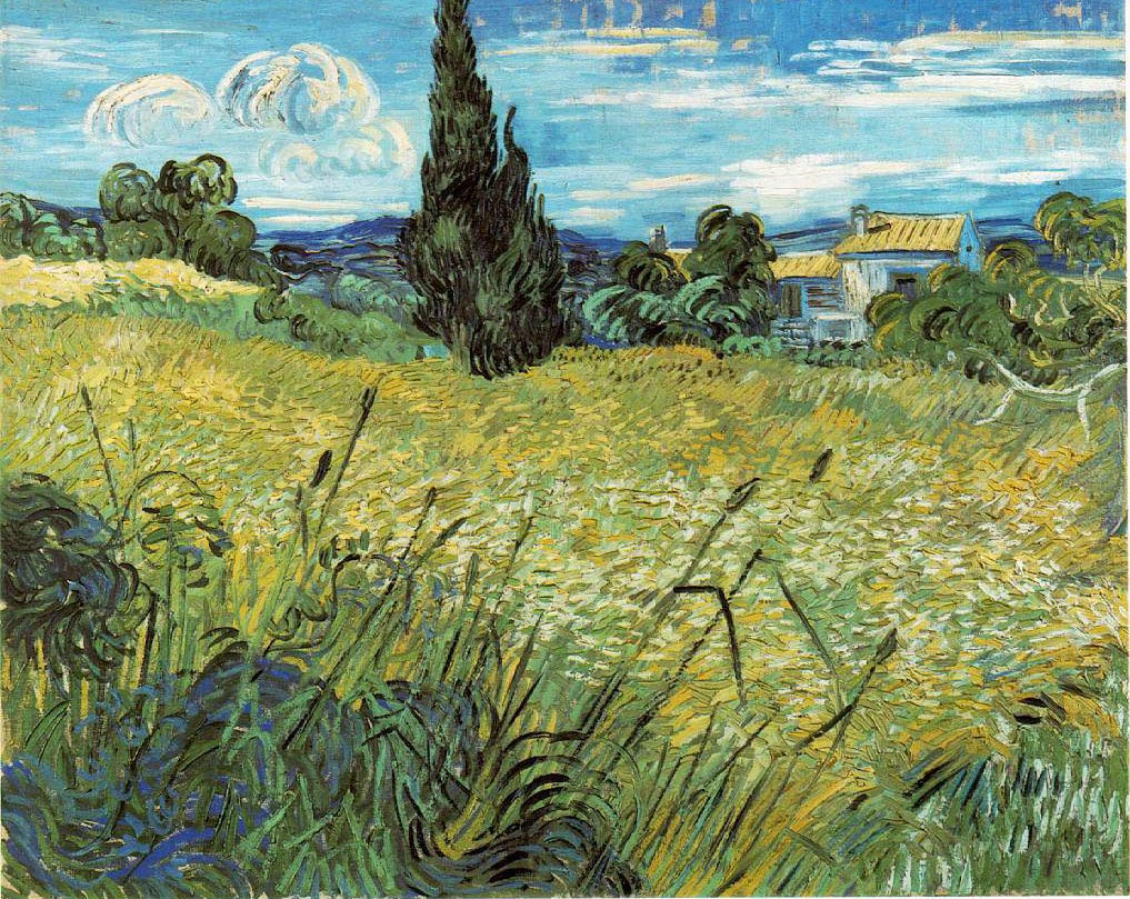 Le champ de blé vert avec cyprès - Van Gogh