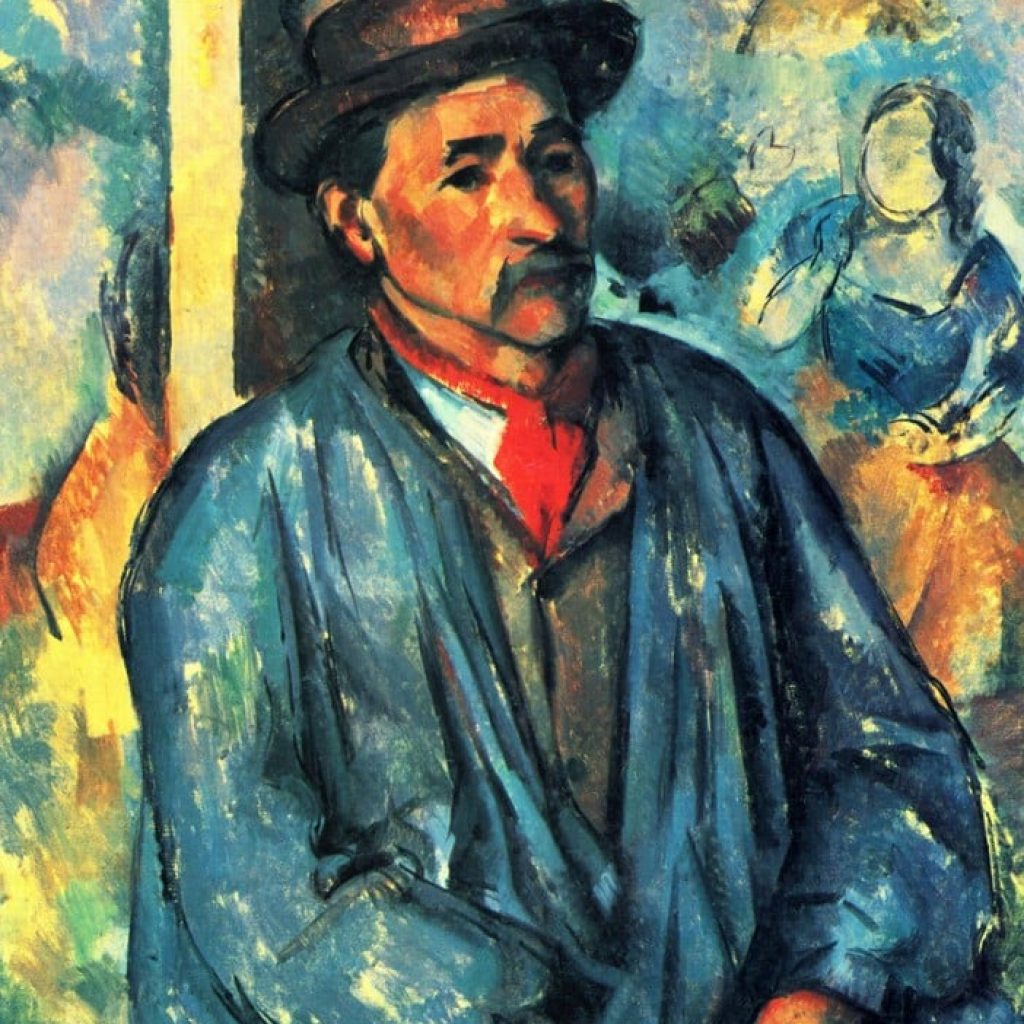 Le fermier en blouse bleue - Cézanne