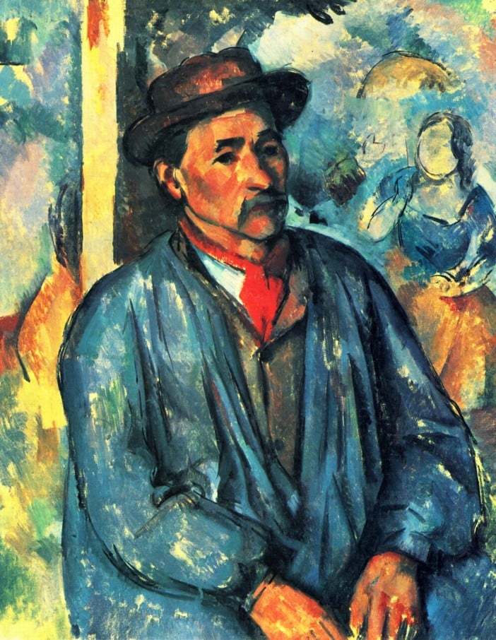 Le fermier en blouse bleue - Cézanne