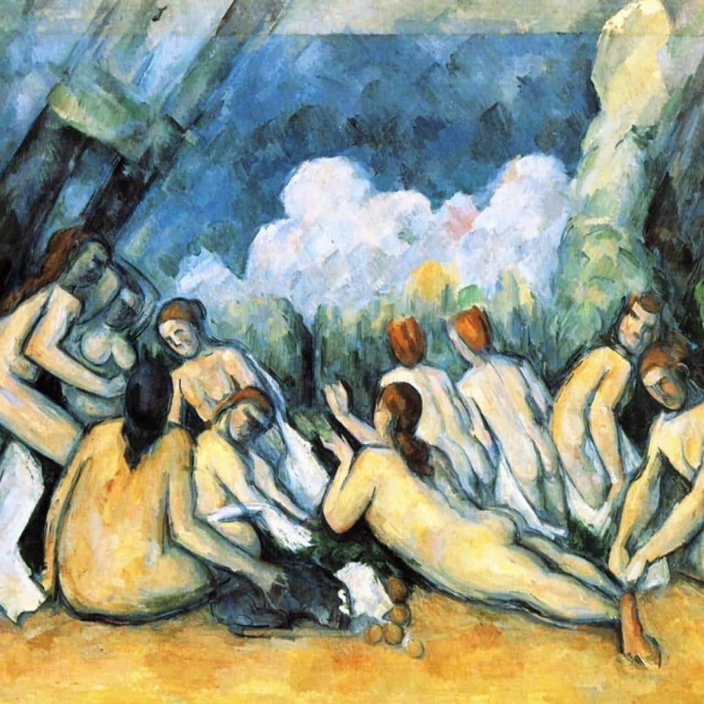 Les grandes baigneuses - Cézanne