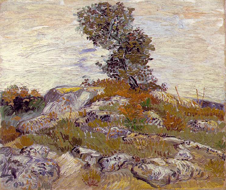 Les rochers avec chêne - Van Gogh