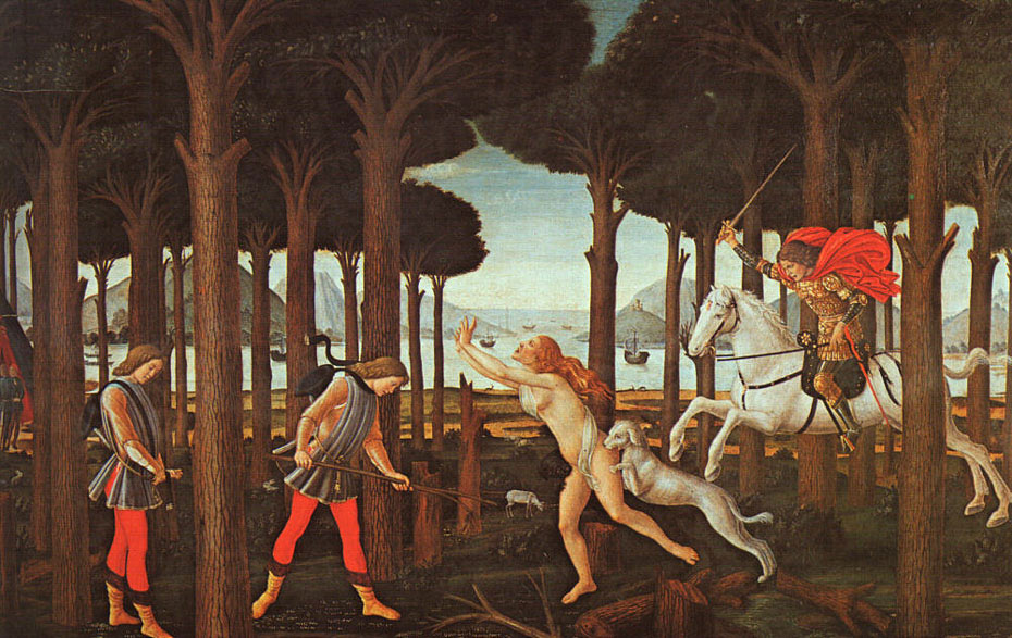 L'histoire de Nastagio degli Onesti (1er épisode) - Botticelli