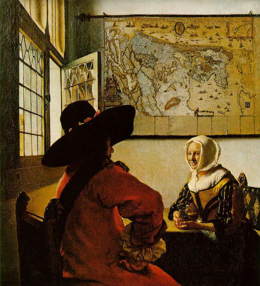 L'officier et la jeune fille riant - Vermeer