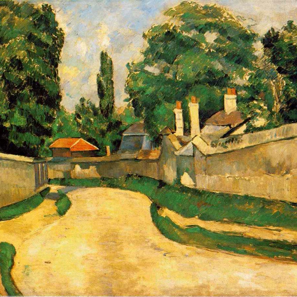 Maisons au bord d'une route - Cézanne
