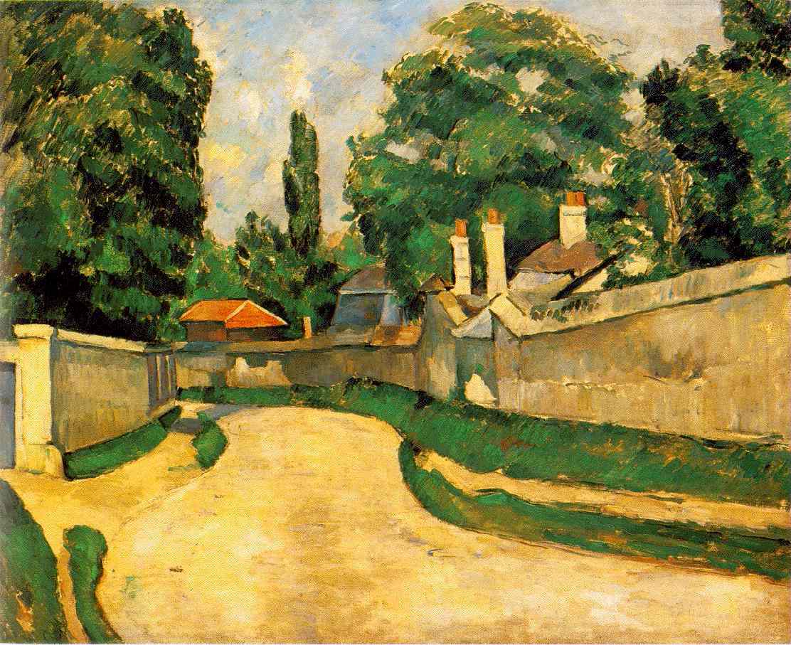 Maisons au bord d'une route - Cézanne