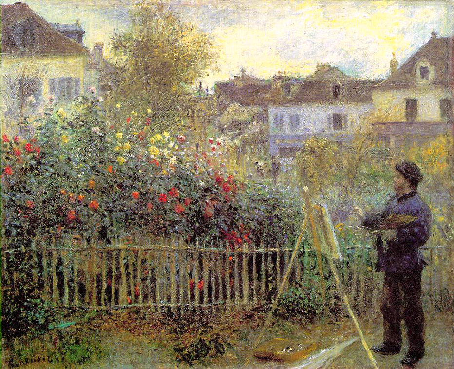 Monet peignant son jardin à Argenteuil - Renoir