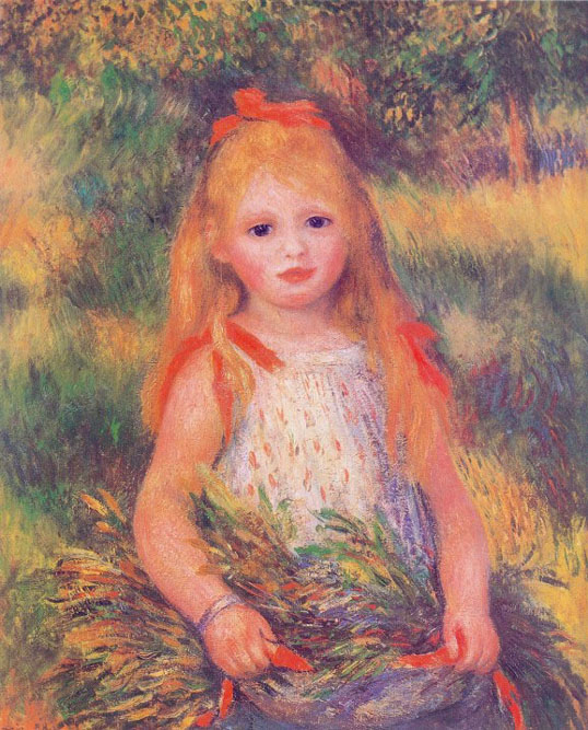 Petite fille à la gerbe - Renoir
