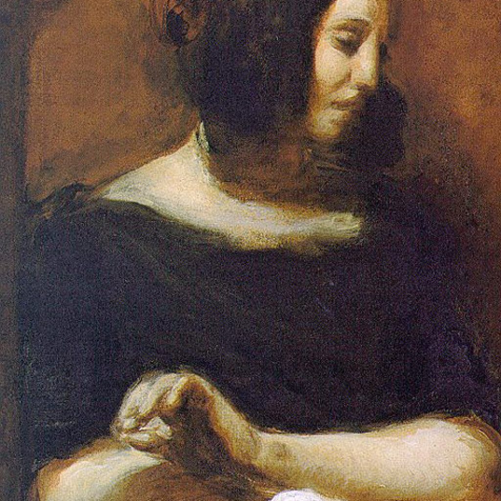 Portrait de George Sand - Delacroix