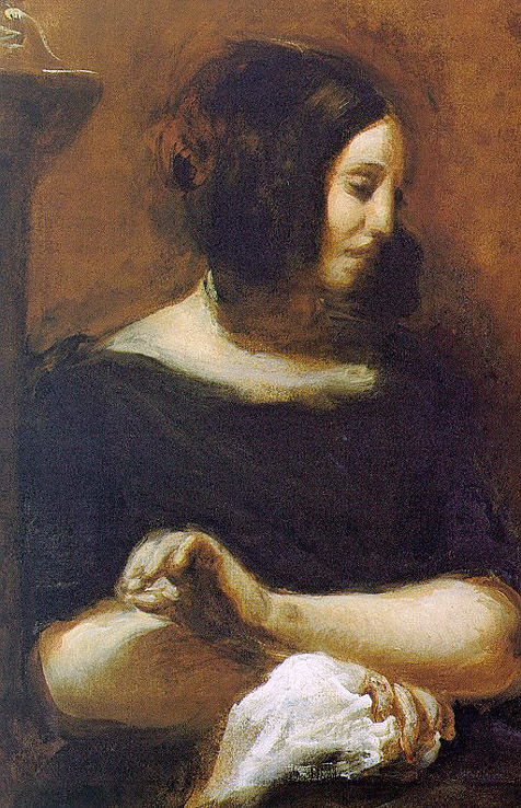 Portrait de George Sand - Delacroix