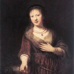 Portrait de Saskia avec une fleur - Rembrandt