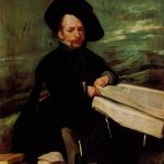 Portrait d'un nain tenant un volume sur ses genoux - Velazquez