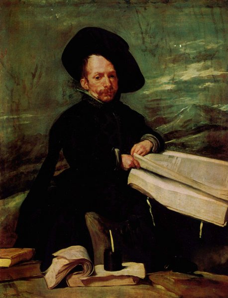 Portrait d'un nain tenant un volume sur ses genoux - Velazquez