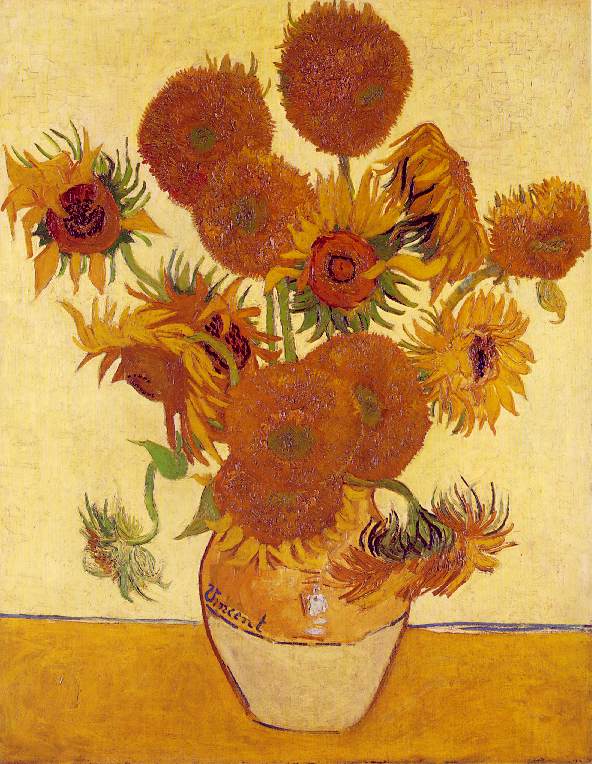 Quatorze tournesols dans un vase  - Van Gogh