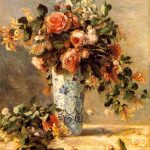 Roses et jasmin dans le vase de Delft - Renoir
