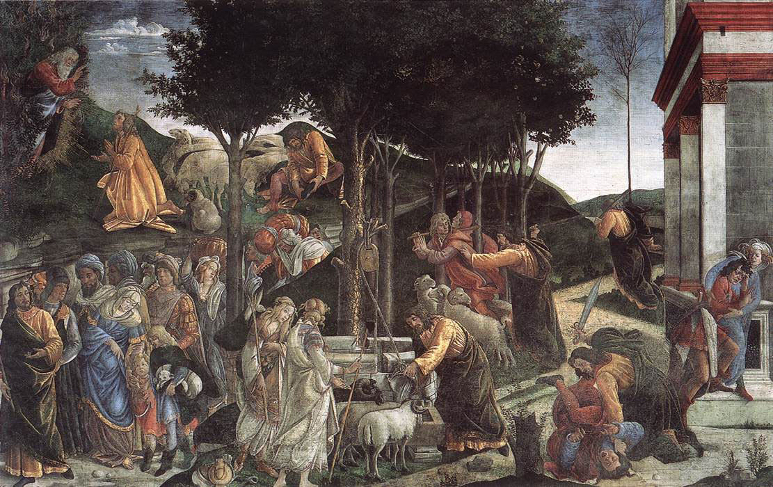 Scène de la vie de Moïse - Botticelli