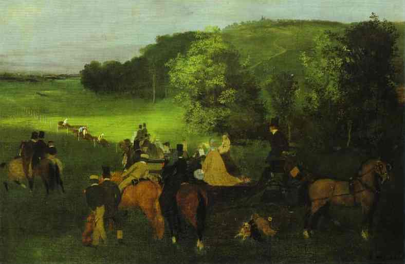 Sur la piste de course - Degas