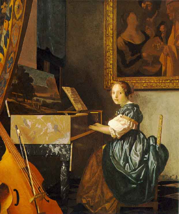 Une dame assise au virginal - Vermeer