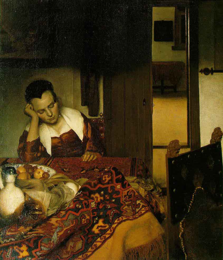 Une jeune femme assoupie - Vermeer