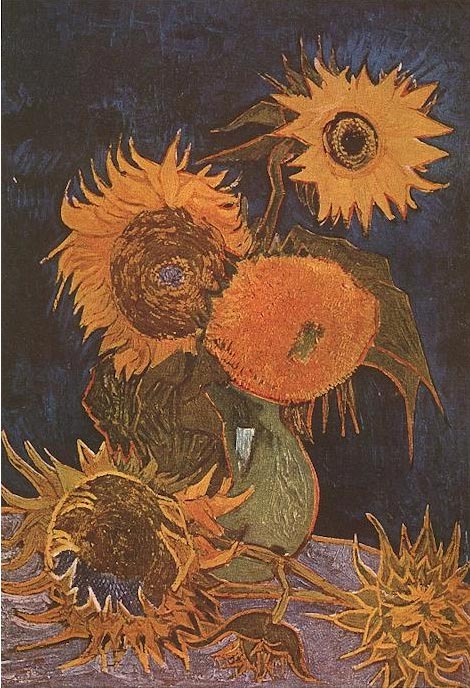 Vase avec cinq tournesols - Van Gogh